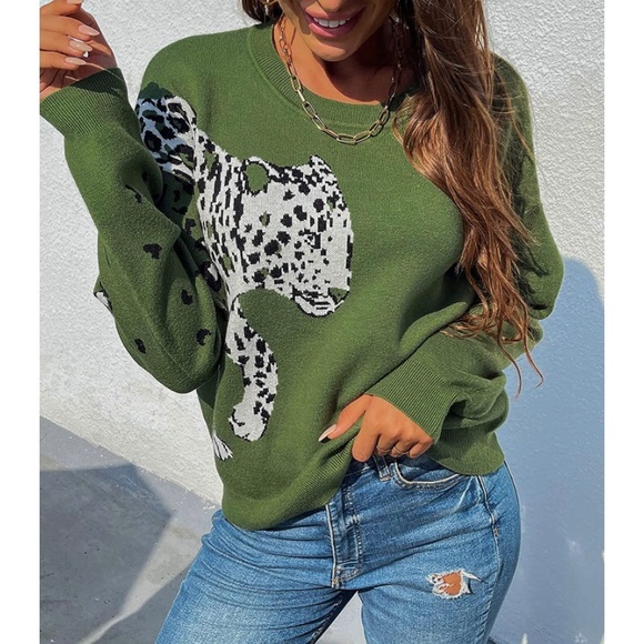 🐯NWT Cheetah Chic Pullover Sweater🐯 - Picture 4 of 6